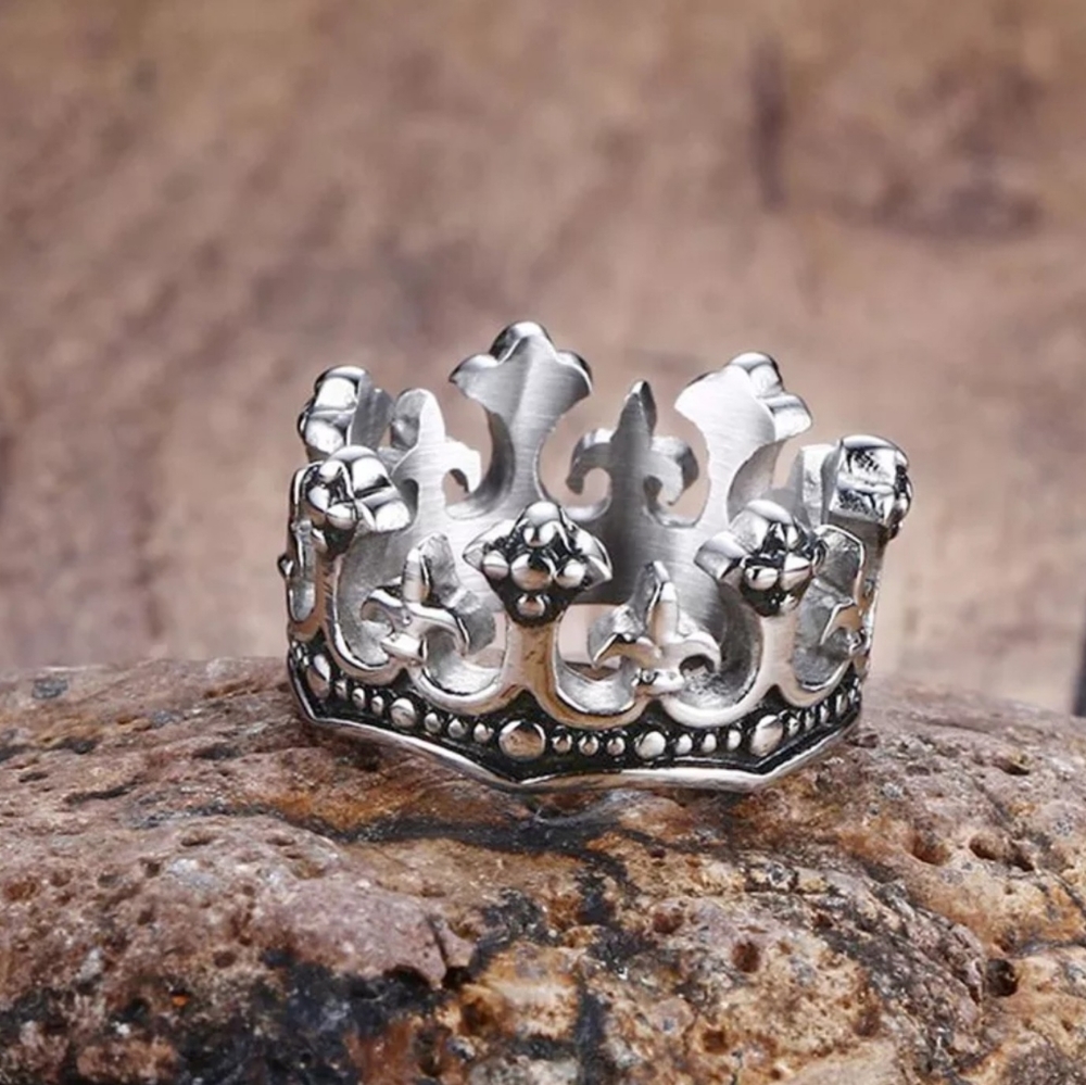 Crown Stainless Steel Ring